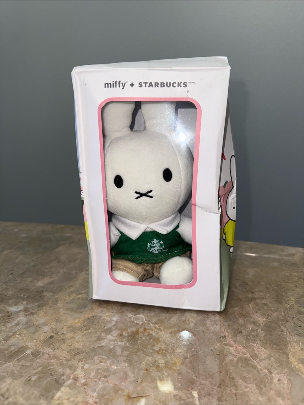 Miffy + Starbucks Limited Edition Plush Barista 2026 Green Apron New Damaged Box
